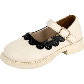 Girls Dress Shoes Toddler Flower Girl Low Heels Mary Jane Flat for School Uniform Wedding (Little/Big Kid)