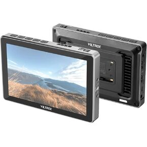 VILTROX DC-L1 7" 4K HDMI Camera Field Monitor, 600nit Touch Screen, 4K 30Hz HDMI Loop in/Out DSLR Video External Monitor for Sony Canon Nikon with Sunshade Hood, Battery, Storage Bag