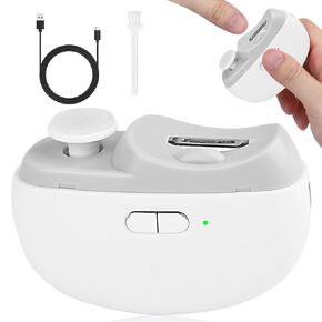 2025 Upgraded Electric Nail Clipper, 3 in 1 Automatic Nail Trimmer and Polisher with LED Light & Clip Storage,USB Rechargeable - 2 Speeds Electric Nail File for Baby, Adults, Seniors