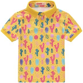 2025 Boys Fashion Summer Polo Shirt Toddler Floral Workout Short Sleeve Tshirt Kids Girls Collared Button Down Uniform Tops