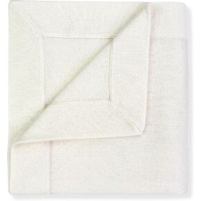 Jet&Bo BABY 100% Cashmere Baby Blanket Luxe Knit Design in Cream - 32" x 40" - Ultra Soft, Hypoallergenic & Temperature Regulating - Gift Box and Card Included