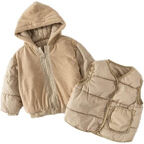 Toddler Boy 4t Outfits Toddler Boys Winter Long Sleeve Thicken Solid Colour Warm Vest With Boy Clothes Jacket 3 Months