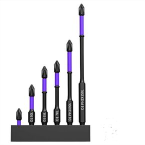 1Pack Black Upgraded High Hardness and Strong Magnetic Bit, 2024 New Anti-shock Strong Magnetic Non-slip Bits Screwdriver Accessories, Magnetic Drill Screwdriver Bits Power Tool Parts and Accessories