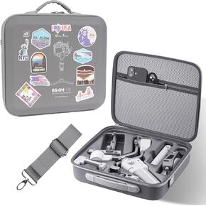 DIFESURO RS 4 Mini Carrying Case, Portable PU Leather Storage Case Travel Shoulder Bag for DJI Ronin RS4 Mini Gimbal Stabilizer