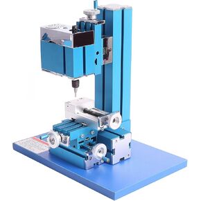 Mini Metal Milling Machine, Motorized Metalworking DIY Tool Benchtop Wood Lathes with Chuck, Universal CNC Bench Top Drilling Lathe Machine for Hobby Science Education Modelmakin (Metal Milling)