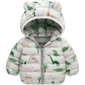 Happy Cherry Infant Boy Girl Puffer Jacket Cute Coats Winter Windproof Snowsuits Warm Outerwear
