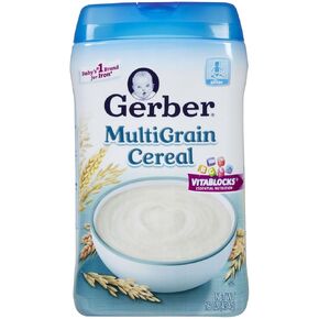 Gerber 2nd Foods Cereal for Baby Grain & Grow Cereal, Multigrain, Made with Whole Grains & Essential Nutrients, Non-GMO Baby Cereal, 16-Ounce Canister (Pack of 6)