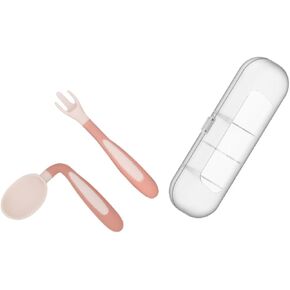 SUPVOX 1 Set Training Cutlery of Pink Forks and Spoons for Durable and Smooth Utensils for Learning and Mealtime present Choice for Parents