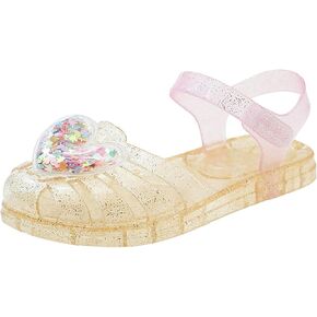 Chunky Sandals Crystal Jelly Shoes Glitter Butterfly Children Sandals Summer Baby Shoes Rome Girls Dress for Little Kid