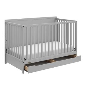 سرير Graco Melrose 5-in-1 القابل للتحويل مع الدرج (Pebble Gray)