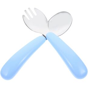 1Set Fork and Spoon Utensils for Home Dining Comfortable Edges for Boys and Lightweight Easy to Clean