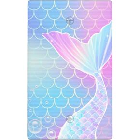 Mermaid Light Switch Cover Cover Electrical Duplex Combination For Kids Girls Bedroom Kitchen Home Bathroom Decor -Single Blank