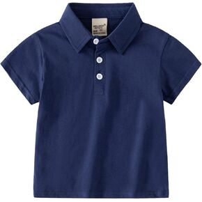 Boys Pique Polo Shirts Short Sleeve School Uniform Dress Shirt Cotton Solid Basic Tees Toddler Boys Athletic Golf
