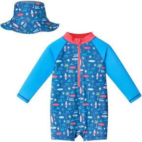 Andy & Evan Swim Romper & Hat
