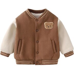 Baby Boy Girl Varsity Baseball Jacket Causal Slim Fit Varsity Letterman Jacket Boys Bomber Jackets Winter Clothes