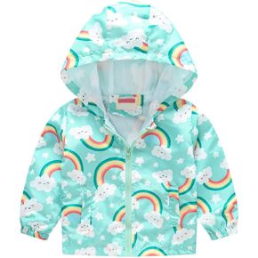 Kids Baby Windproof Coat Hooded Print Zipper Toddler Boys Autumn Jacket Boys Coat&jacket Warm Jacket Kids Jacket Kids