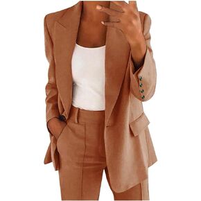Blazer مجموعات النساء 2 قطعة الملابس الأعمال عارضة الملابس 2024 الأنيقة بدلات بانت غير رسمية بالإضافة إلى مجموعة السراويل واسعة الحجم مجموعة
