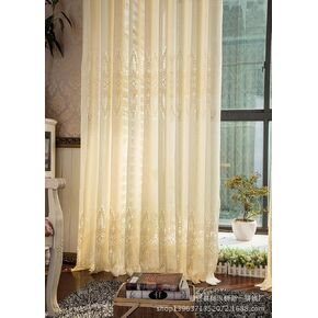 Modern Minimalist Sunscreen Home Linen Sheer Curtains Window Treatments Rod Pocket for Living Room Bedroom(2 Panels, W 54 x L 95 inch, Yellow)