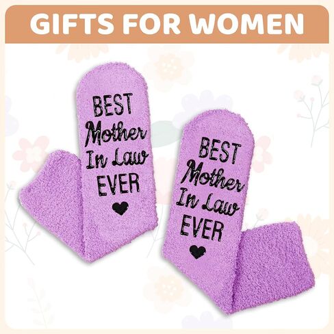 HAPPYPOP Gifts for Mother in Law from Daughter in Law, Funny Mother in Law Gifts, Best Gifts for Mom in Law, Fuzzy Socks for Women in Saudi Arabia
