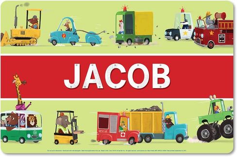 Personalized Placemat for Kids, Trucks - I See Me! Multicolor in Saudi Arabia