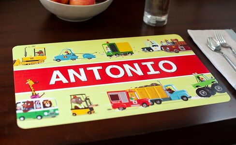 Personalized Placemat for Kids, Trucks - I See Me! Multicolor in Saudi Arabia