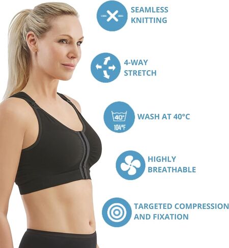 CAREFIX Bree Post-Op Bra Compression Front Closure Adjustable Straps Breast Reductions Augmentation Mastectomy Recovery 3831 in Saudi Arabia
