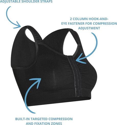 CAREFIX Bree Post-Op Bra Compression Front Closure Adjustable Straps Breast Reductions Augmentation Mastectomy Recovery 3831 in Saudi Arabia