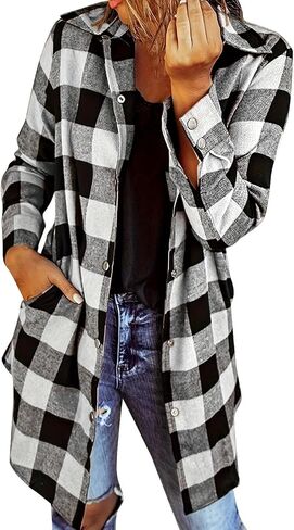 قمصان منقوشة للنساء العصرية الزر الخفيفة الوزن أسفل جاكيتات كوخ طويلة الأكمام الفانيلا الفانيلا أزياء السقوط in Kuwait