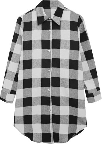 قمصان منقوشة للنساء العصرية الزر الخفيفة الوزن أسفل جاكيتات كوخ طويلة الأكمام الفانيلا الفانيلا أزياء السقوط in Kuwait