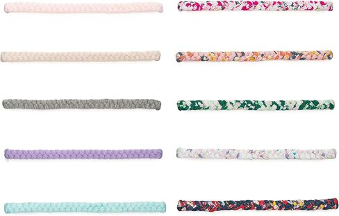 Parker Baby Toddler Girl Braided Headbands, Assorted 10 Pack of Hair Accessories for Girls - "Wildflower Set" in Saudi Arabia