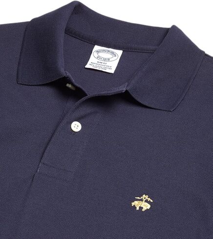 Brooks Brothers Men's Original Fit Performance Pique Polo Shirt Navy Blue (Large) in Saudi Arabia