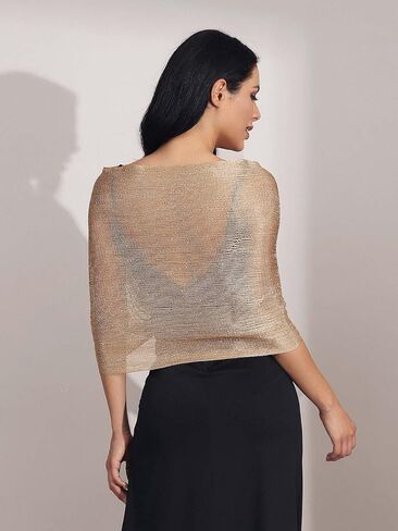 شالات وأغطية نسائية معدنية لامعة من Unicra لفساتين الحفلات المسائية مع إبزيم كريستالي in Kuwait