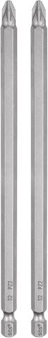 Harfington 2pcs pz2 مفك البراغي بت 1/4 "Hex Shank 100mm/4" الطول فيليبس مغناطيسي قطع سداسية S2 برغي الصلب in Saudi Arabia