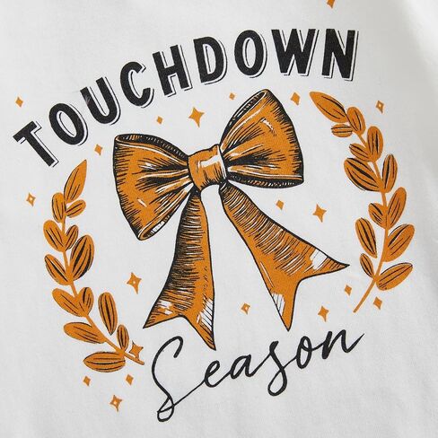 Baby Girl Football Outfit Game Day Long Sleeve Romper Rugby Print Bell Bottom Flare Pants Set Cute Fall Clothes in Kuwait