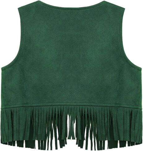 Choomomo Baby Boys Western Cowboy Vest Suede Tassels Waistcoat Open Front Sleeveless Cardigan Jacket in Saudi Arabia