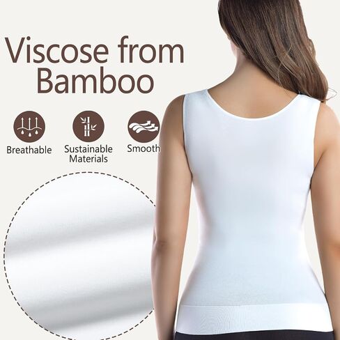 +MD Women's Seamless T-Shirt Scoop Neck Short Sleeve Comfort Light Control Shapewear Undershirt Pyjamas Black XL in Kuwait
