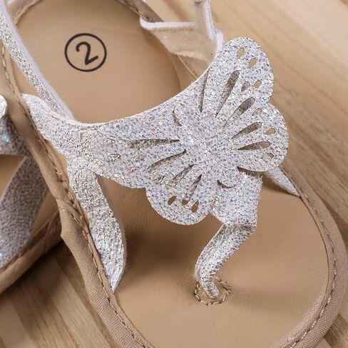 BYUSBAYA-Baby Girls Butterfly Sandals 0-18M Summer Princess Shoes Infant First Walking Slipper Shoes Non-Slip Sandals in Kuwait