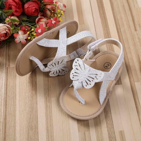 BYUSBAYA-Baby Girls Butterfly Sandals 0-18M Summer Princess Shoes Infant First Walking Slipper Shoes Non-Slip Sandals in Kuwait