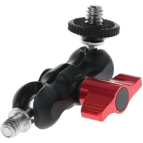 Reflex Camera Double Ball Head Clamp Mount Adapter Magic Arm – 360 Degree Rotation, Aluminum Alloy, 1/4" Thread, Lightweight & Durable