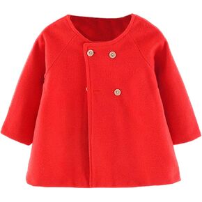 Kids Toddler Baby Girls Boys Winter Solid Long Sleeve Button Cape Type Clothes Coat Jacket Weather Proof Kids