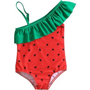 Little Girls Swim Toddler Girls Beach Swimsuit Infant Baby Watermelon Ruffle Swimwear Swimwear for Size