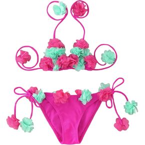 Swimsuit Girls 7-16 Baby Girls Summer Swimsuit Flower Decor Strap Swimwear Toddler Infant Swim Suits for Tween