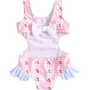 Big Girls Swimsuit 12 Toddler Girls Beach Romper Swimsuit Infant Ruffle Cut Out Cute Diving
