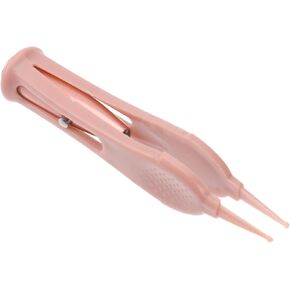 Toyvian Booger Cleaning Tweezer Pink Cleaning Clip for Nose Ears Navel Eye Durable with Skid Handle Lightweight Tweezer for Safe Cleaning