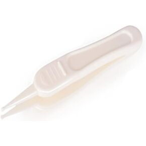 SUPVOX 2PCS Safe Ear Nose Cleaning Tweezers Navel Tweezer for Care with Storage Case Clearer for White