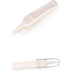 FAVOMOTO 2PCS Safe Nose Tweezer Ear Cleaning Clip Navel Cleaner for White for Care
