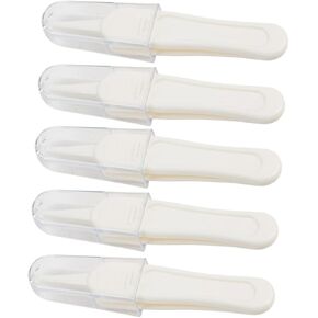 LIFKOME 5pcs Nose Cleaning Tweezers Safe and Booger Clips for Easy Ear Nose and Navel Care Skid Handle with Storage Cover for Convenience