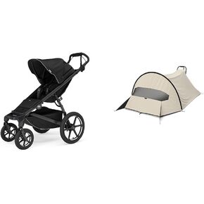 Thule Urban Glide 4-Wheel Single Child All-Terrain Stroller with Wind & Sun Tarp UPF50+ Protection Bundle