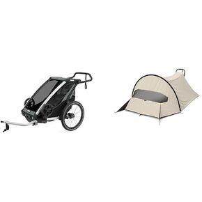 Thule Chariot Lite Multisport Trailer & Stroller with Wind & Sun Tarp UPF50+ Protection Bundle