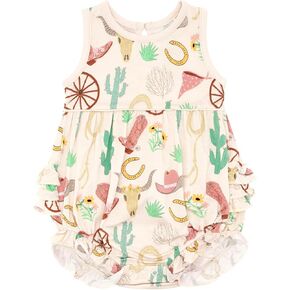 Little Sleepies Bubbler Romper for Girls, Soft Viscose from Bamboo One Piece, Baby Clothes
